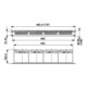 BTR NETCOM Panneau modulaire E-DAT C6A 24 ports 1U Alu TN EDATC6A-MP24-mod