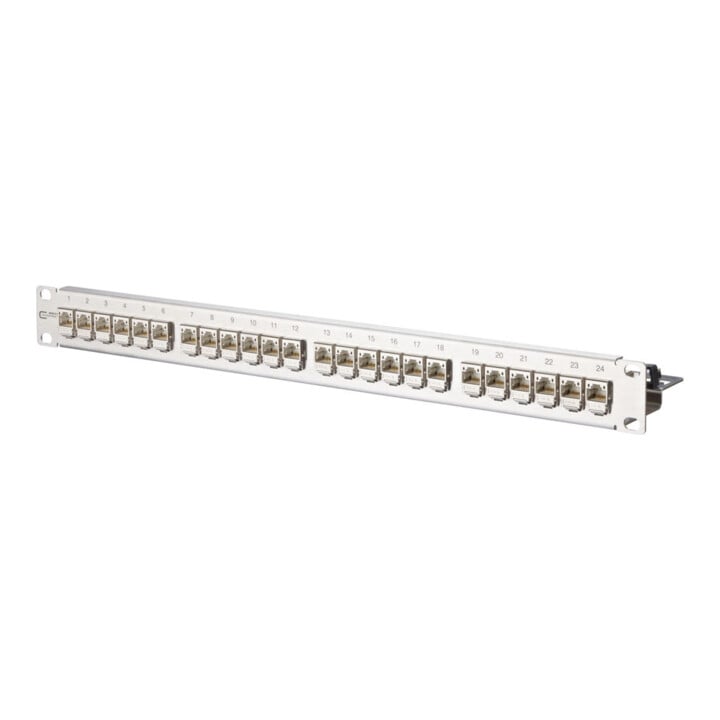 BTR NETCOM Patchfeld C6Amodul 24Port 1HE Edst bestückt TN C6Amod-MP24-Edst