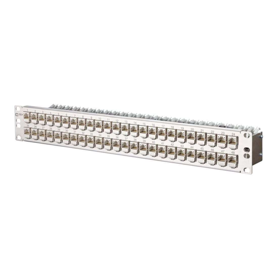 BTR NETCOM Patchfeld C6Amodul 48Port 1,5HE Edst bestückt TN C6Amod-MP48-Edst