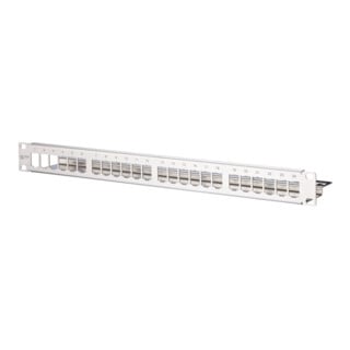 BTR NETCOM Patchfeld modul 24Port 1HE Edelstahl leer TN MPP24-Edst-leer