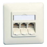 BTR NETCOM Prise de connexion C6A module encastré 3 ports 180°, blanc TN C6Amod-3UP-180rw-2