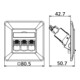 BTR NETCOM Prise de connexion C6A module encastré 3 ports 180°, blanc TN C6Amod-3UP-180rw