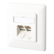 BTR NETCOM Prise de connexion, Cat.6 2xRJ45, encastrée, blanc TN E-DATC6-2UP-rws-1