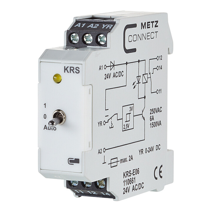 BTR NETCOM Schnittstellenmodul 1W mit Handbedienebene KRS-E06 24ACDC Auto