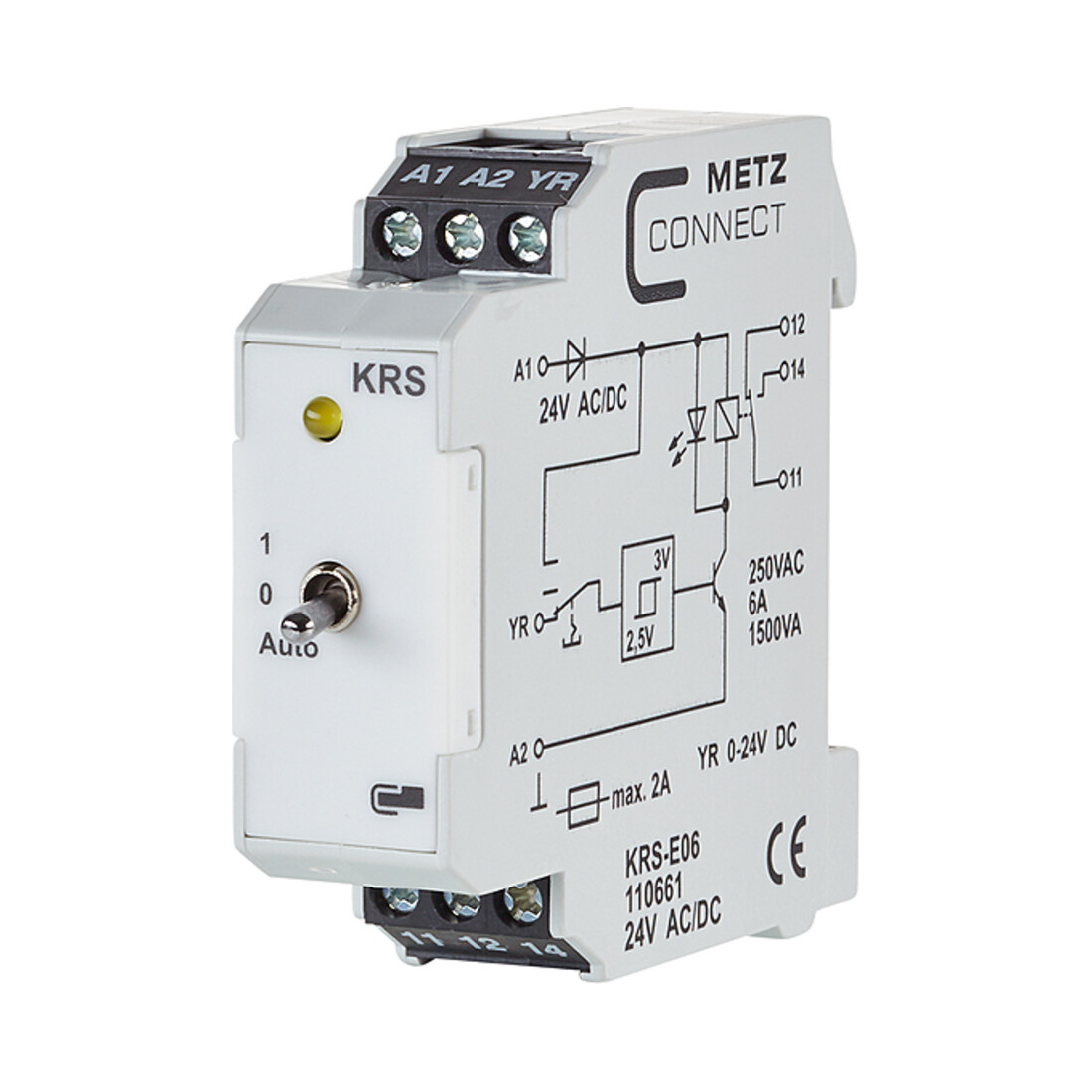 BTR NETCOM Schnittstellenmodul 1W mit Handbedienebene KRS-E06 24ACDC Auto