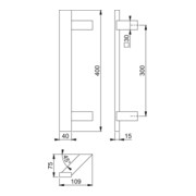 Bügelgriff E5724 VA Farb-Nr. F69 A. 300mm L.400mm schräg HOPPE-3