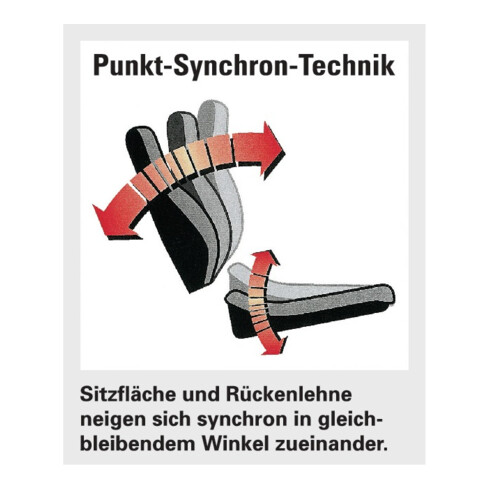 Bürodrehstuhl m.Synchrontechnik blau 450-550mm o.Armlehnen TOPSTAR