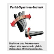 Bürodrehstuhl m.Synchrontechnik bordeaux 450-550mm o.Armlehnen TOPSTAR-4