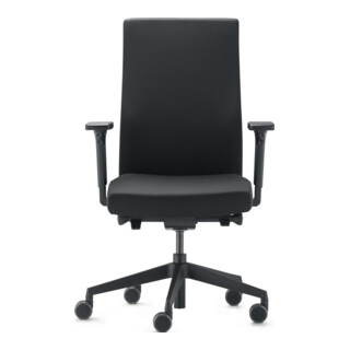 Bürodrehstuhl m.Synchrontechnik schwarz 410-520mm m.Armlehnen Trgf.110kg
