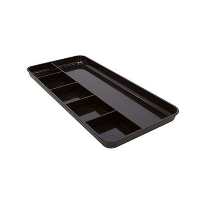 Büroschale 25x1,6x12cm 6Fächer Kunststoff schwarz
