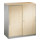 C+P File sideboard Asisto avec portes coulissantes et étagères façade érable corps aluminium blanc 435 mm-1