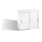 C+P File sideboard Acurado avec portes coulissantes et étagères Façade blanc pur Corps blanc pur-1
