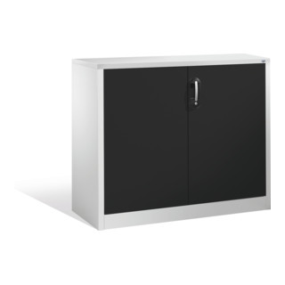 Buffet porte-documents Acurado de C+P avec portes battantes, 2 hauteurs de classeurs, H1000xL1200xP400mm Façade gris noir Corps gris clair