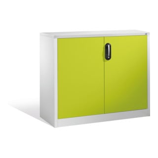 Buffet porte-documents Acurado de C+P avec portes battantes, 2 hauteurs de classeurs, H1000xL1200xP400mm Façade vert viridine Corps gris clair