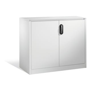 Buffet porte-documents Acurado de C+P avec portes battantes, 2 hauteurs de classeurs, H1000xL1200xP500mm Façade gris clair Corps gris clair