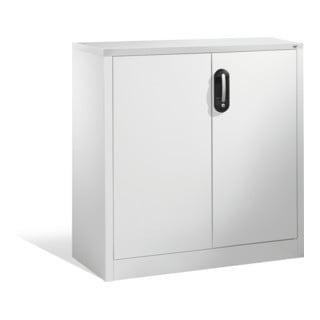 Buffet porte-documents Acurado de C+P avec portes battantes, 2 hauteurs de classeurs, H1000xL930xP400mm Façade gris clair Corps gris clair