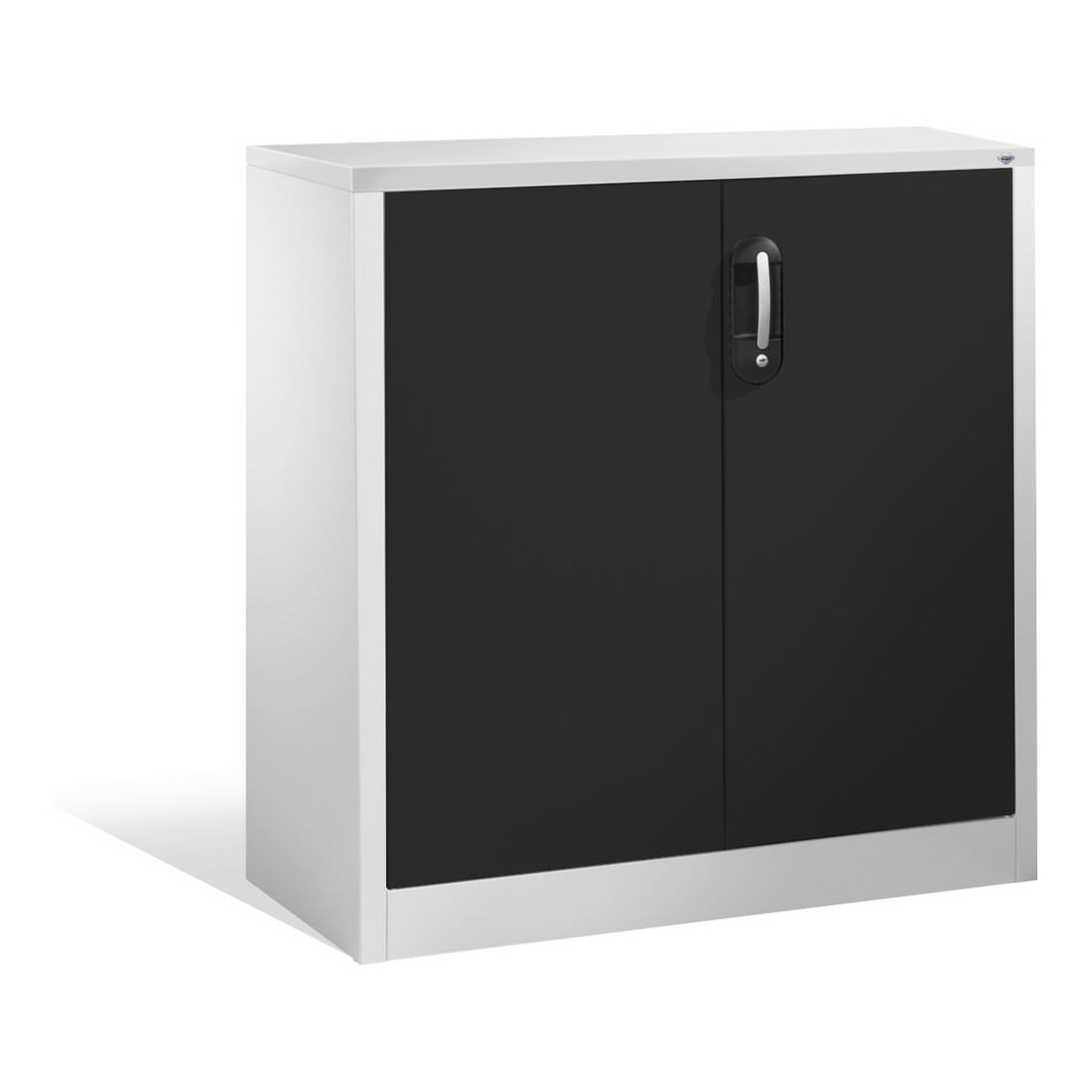 Buffet porte-documents Acurado de C+P avec portes battantes, 2 hauteurs de classeurs, H1000xL930xP400mm Façade gris noir Corps gris clair