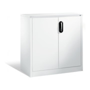 Buffet porte-documents Acurado de C+P avec portes battantes, 2 hauteurs de classeurs, H1000xL930xP500mm Façade blanc pur Corps blanc pur-1