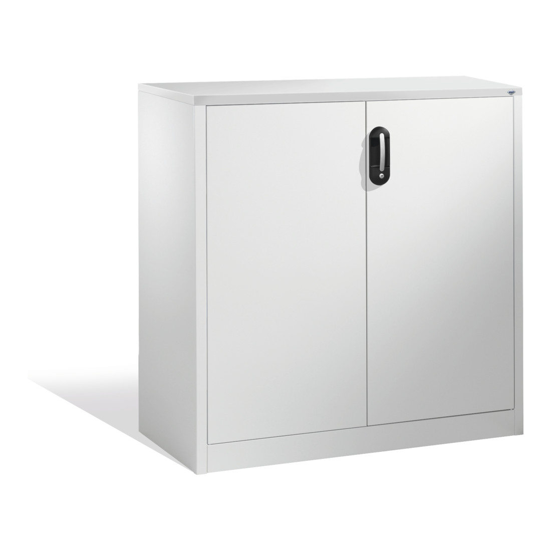 Buffet porte-documents Acurado de C+P avec portes battantes, 3 hauteurs de classeurs, H1200xL1200xP500mm Façade gris clair Corps gris clair