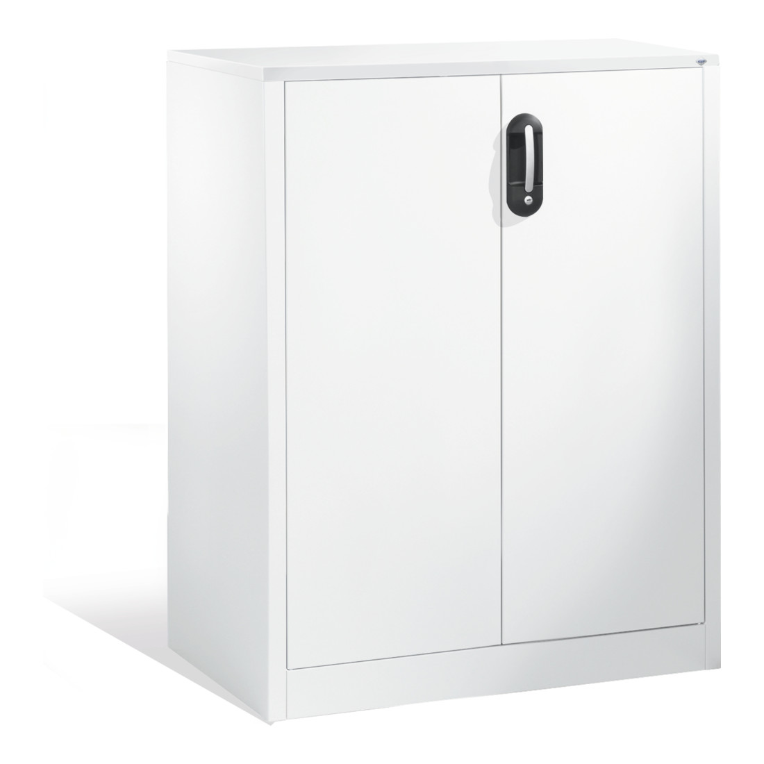 Buffet porte-documents Acurado de C+P avec portes battantes, 3 hauteurs de classeurs, H1200xL930xP500mm Façade blanc pur Corps blanc pur