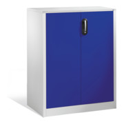 Buffet porte-documents Acurado de C+P avec portes battantes, 3 hauteurs de classeurs, H1200xL930xP500mm Façade bleu lapis Corps gris clair-1