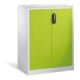 Buffet porte-documents Acurado de C+P avec portes battantes, 3 hauteurs de classeurs, H1200xL930xP500mm Façade vert viridine Corps gris clair-1