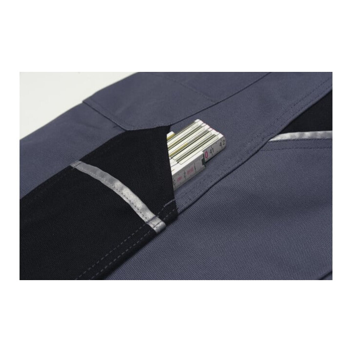 Bundhose Canvas 320 Gr.50 grau/schwarz 65%PES/35 %CO PLANAM