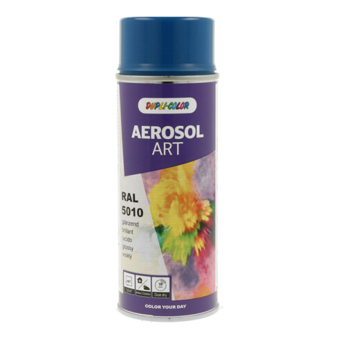Buntlackspray AEROSOL Art enzianblau glänzend RAL 5010 400 ml Spraydose
