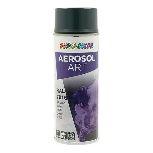 Buntlackspray AEROSOL Art grau glänzend RAL 7016 400 ml Spraydose