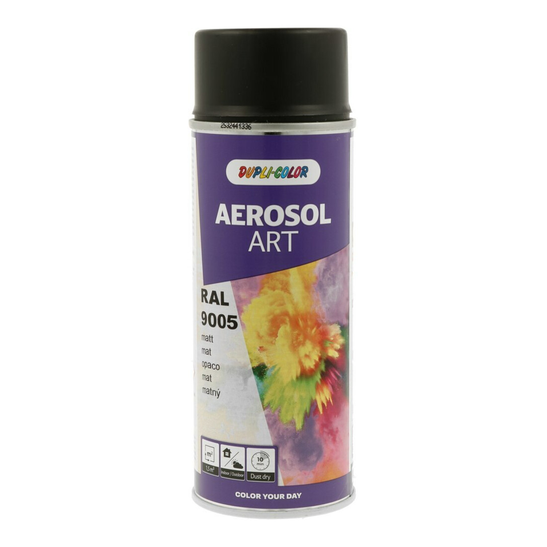 Buntlackspray AEROSOL Art noir profond mat RAL 9005 400 ml spray aérosol