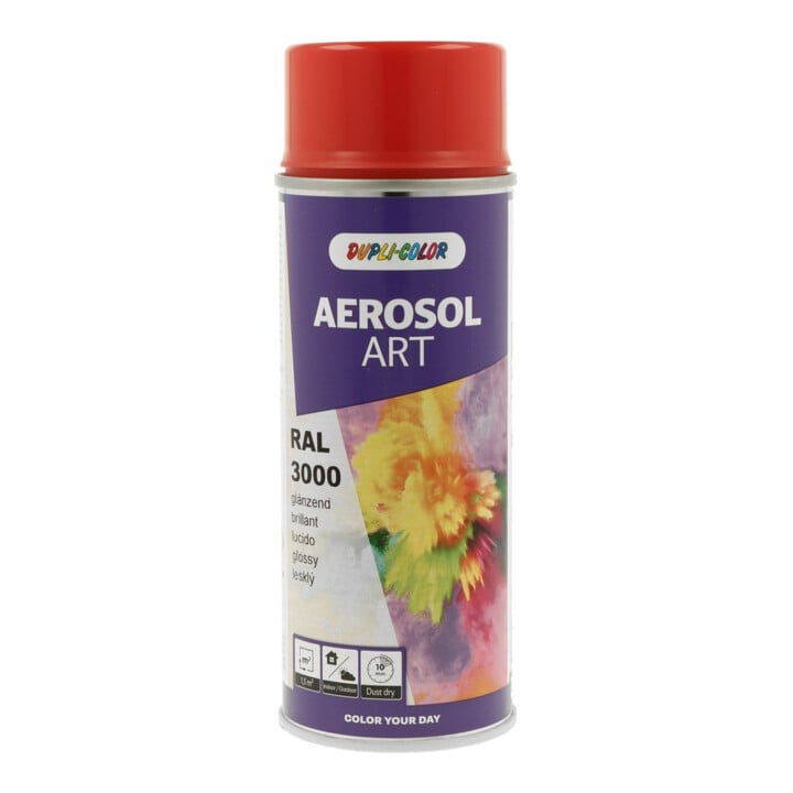 Buntlackspray AEROSOL Art rouge feu brillant RAL 3000 400 ml spray aérosol