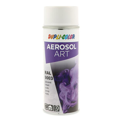 Buntlackspray AEROSOL Art signalweiß glänzend RAL 9003 400 ml Spraydose