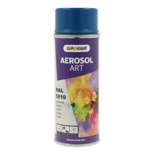 Buntlackspray AEROSOL couleur gentiane brillant RAL 5010 400 ml spray aérosol