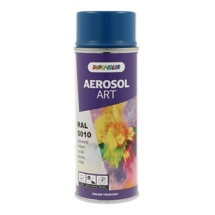 Buntlackspray AEROSOL couleur gentiane brillant RAL 5010 400 ml spray aérosol