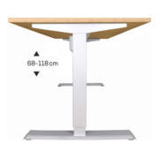 Bureau à réglage en hauteur électrique STIER 501-33 hêtre mélaminé 68-118 cm-4
