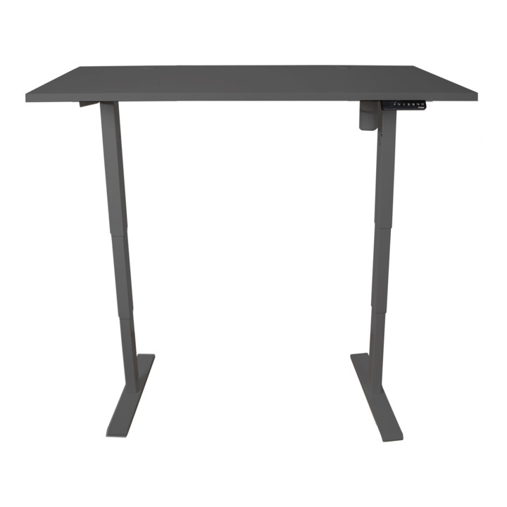 Bureau à réglage en hauteur électrique STIER THA 120x80 cm, noir/noir