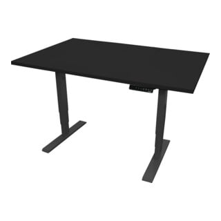 STIER Bureau à hauteur réglable électriquement THA noir/noir