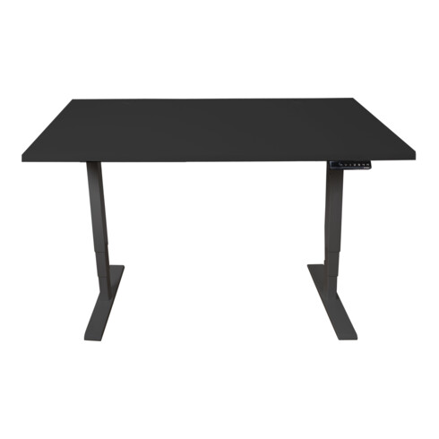 STIER Bureau à hauteur réglable électriquement THA noir/noir