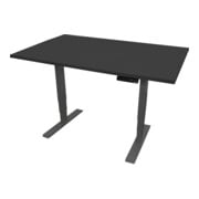 Bureau à réglage en hauteur électrique STIER THA 160x80 cm, noir/noir
