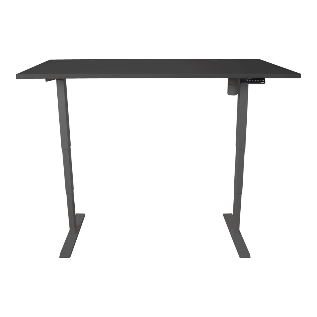Bureau à réglage en hauteur électrique STIER THA 160x80 cm, noir/noir