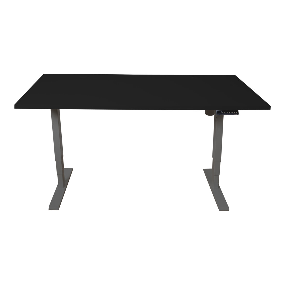 Bureau à réglage en hauteur électrique STIER THA 160x80 cm, noir/noir