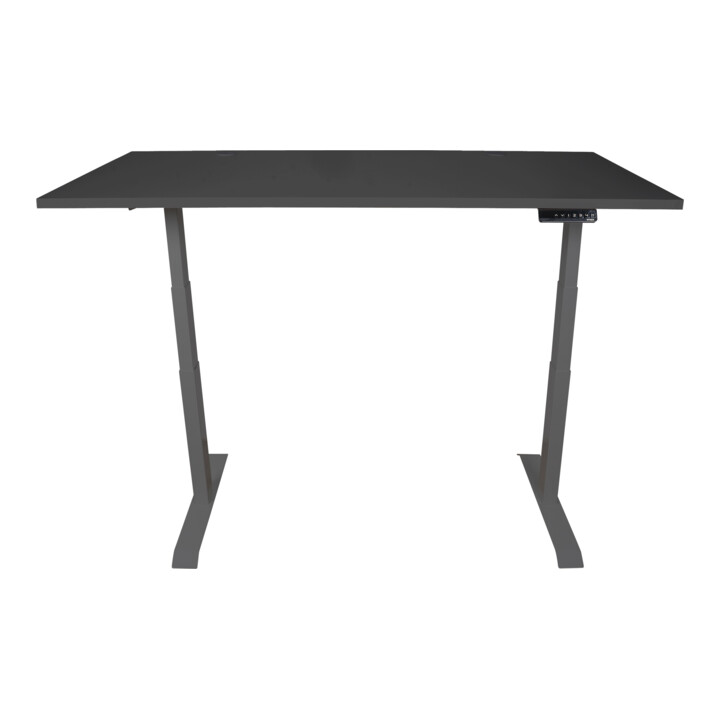 Bureau à réglage en hauteur électrique STIER TSR 160x80 cm, noir/noir