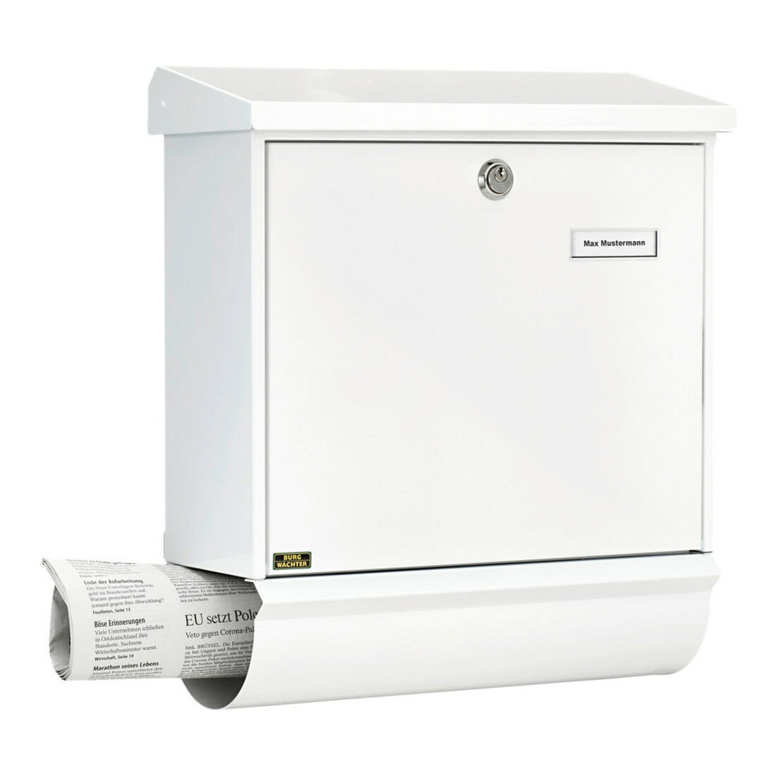 Burg-Wächter Boîte aux lettres Comfort-Set 91300 W verrouillable blanc galvanisé