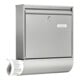 BURG-WÄCHTER Briefkasten Borkum-Set 38770 Ni H.422mm L.362mm P.100mm VA DIN C4-1