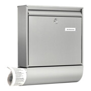 BURG-WÄCHTER Briefkasten Borkum-Set 38770 Ni H.422mm L.362mm P.100mm VA DIN C4