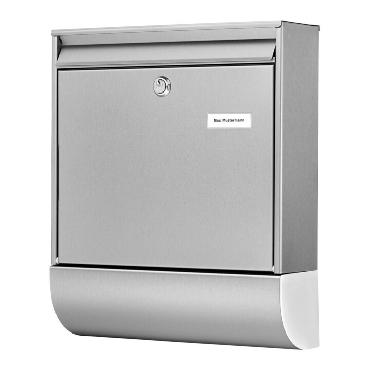 BURG-WÄCHTER Briefkasten Borkum-Set 38770 Ni H.422mm L.362mm P.100mm VA DIN C4