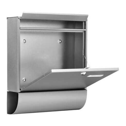 BURG-WÄCHTER Briefkasten Borkum-Set 38770 Ni H.422mm L.362mm P.100mm VA DIN C4