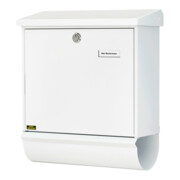 Burg-Wächter Briefkasten Comfort-Set 91300 W abschließbar weiß verzinkt-2
