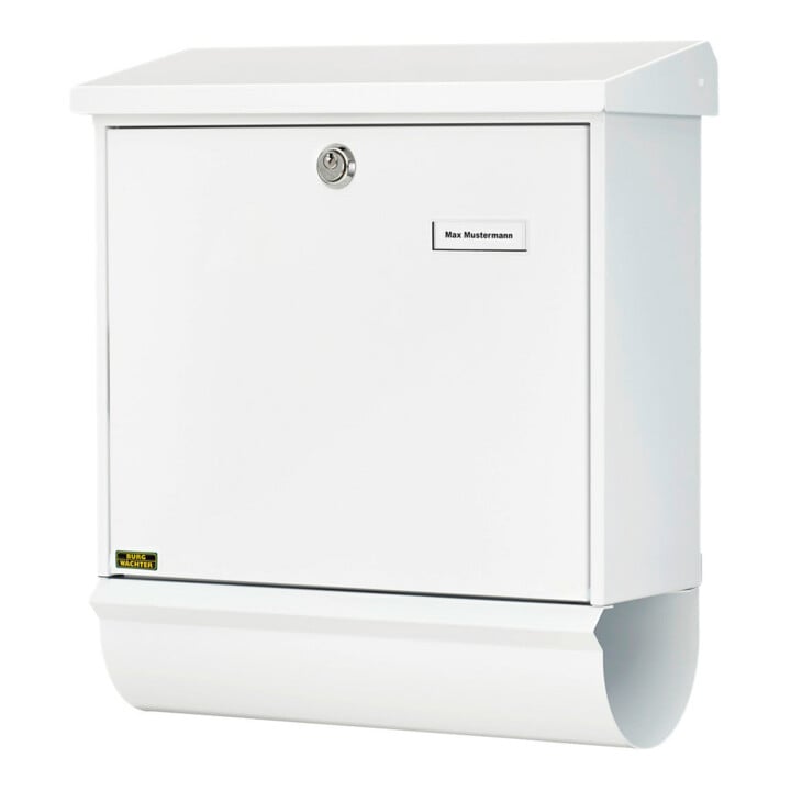 Burg-Wächter Briefkasten Comfort-Set 91300 W abschließbar weiß verzinkt