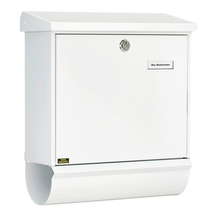Burg-Wächter Briefkasten Comfort-Set 91300 W abschließbar weiß verzinkt